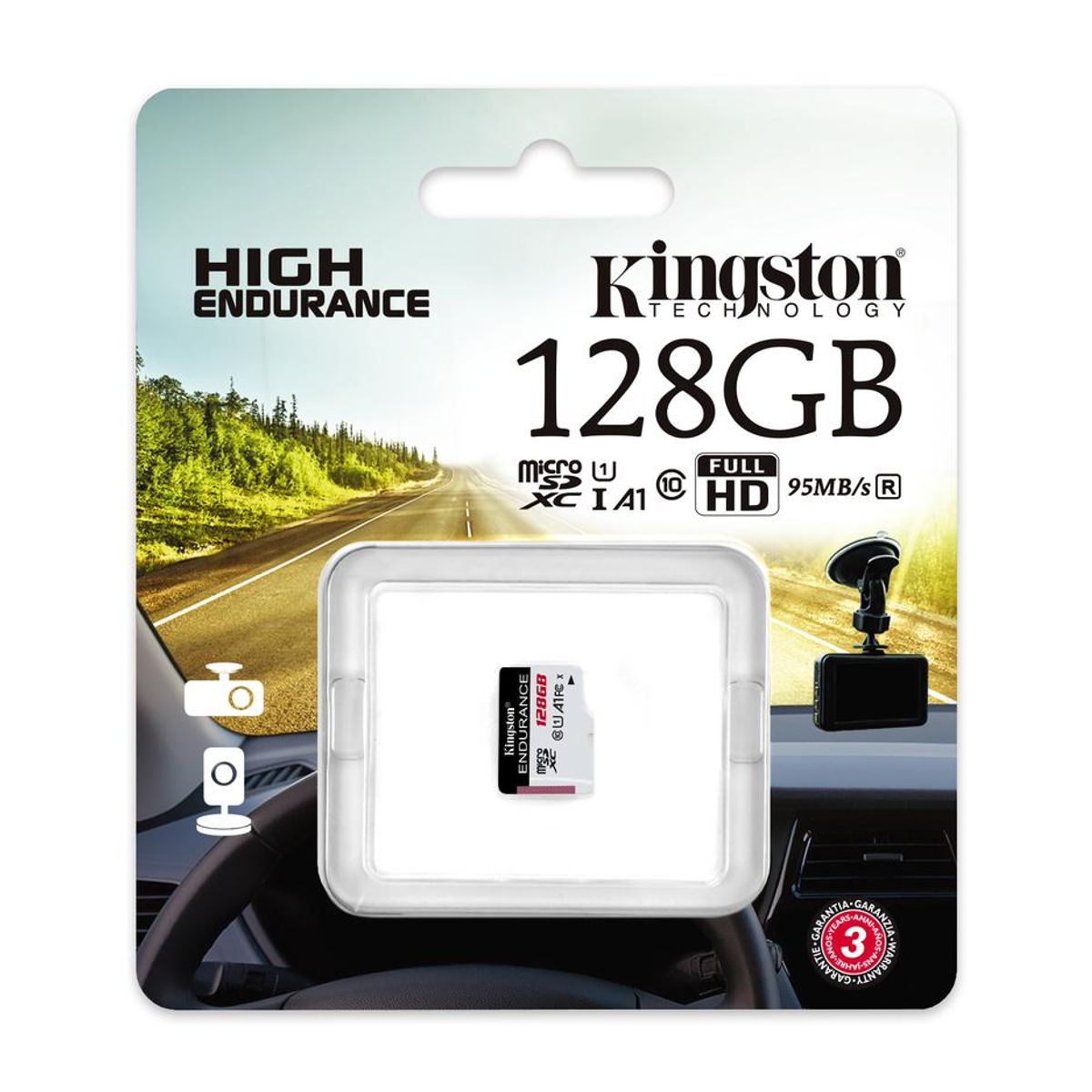 KINGSTON - Memoria Flash High Endurance 128 GB MicroSD UHS-I Clase 10