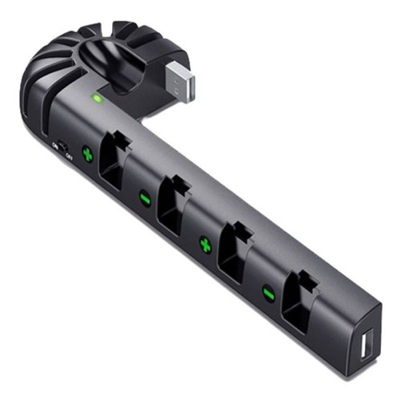 GENERICO - Base Cargador Joycon Nintendo Switch Base De Carga 4 Puertos