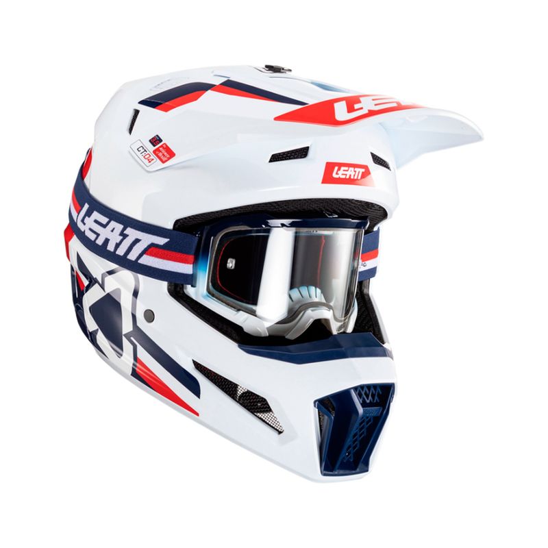 LEATT - Kit Leatt Casco Con Antiparra Moto 3.5 V24 Royal M