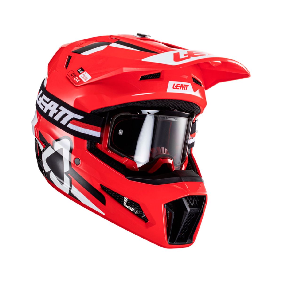 LEATT - Kit Leatt Casco Con Antiparra Moto 3.5 V24 Rojo XL