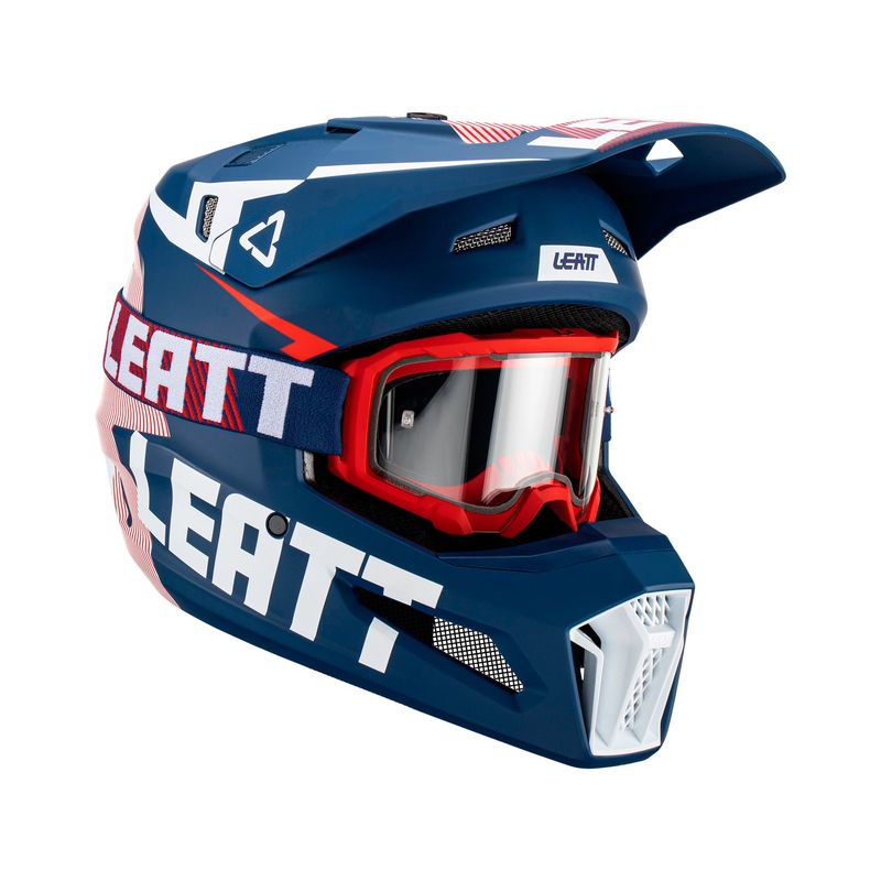 LEATT - Kit Leatt Casco Con Antiparra Moto 3.5 V23 Royal M
