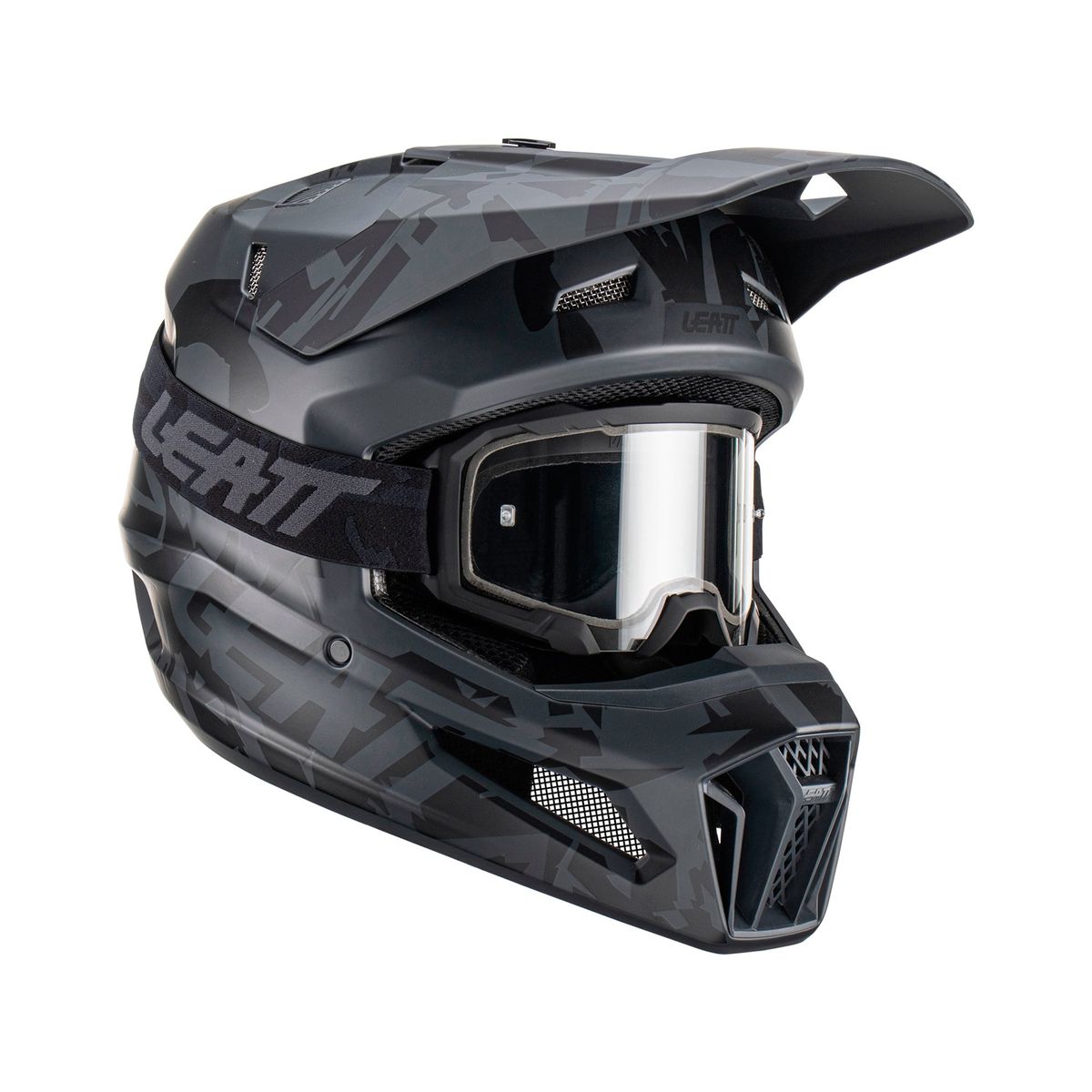 LEATT - Kit Leatt Casco Con Antiparra Moto 3.5 V23 Stealth S