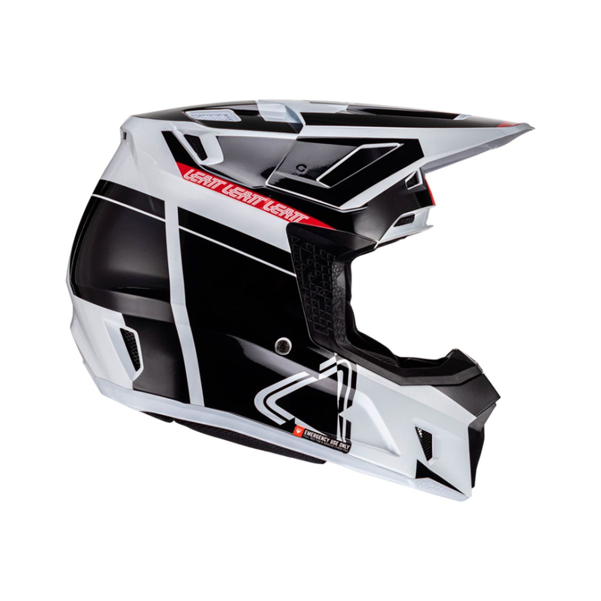 LEATT - Kit Leatt Casco Con Antiparra Moto 7.5 V24 Negro Blanco S