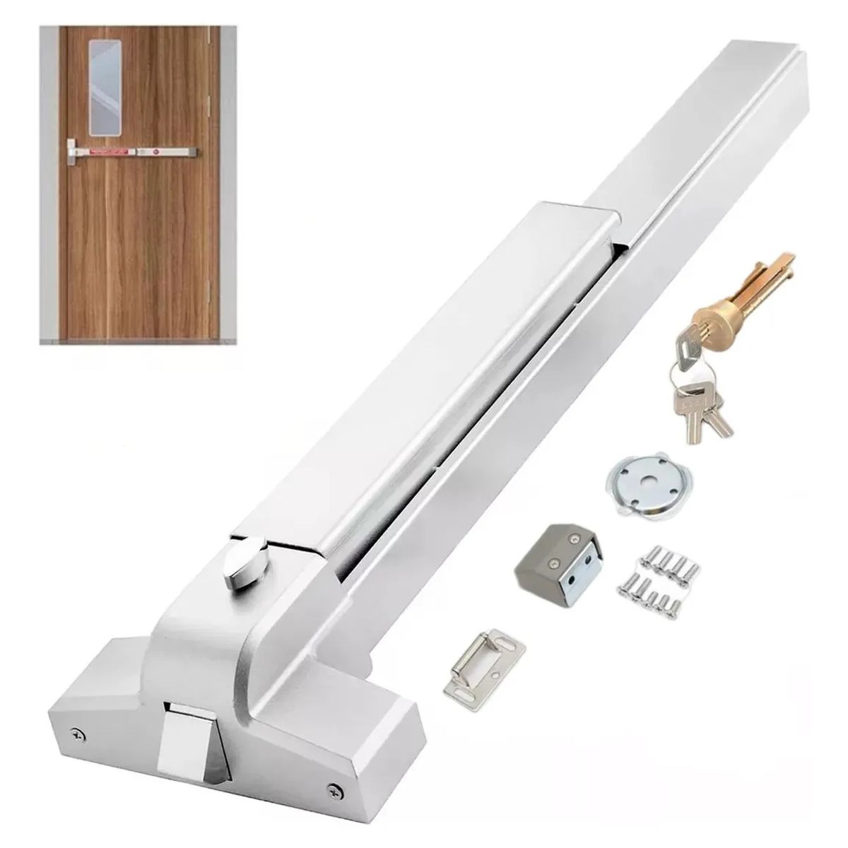 KUANGYE - Barra Antipánico Salida De Emergencia Llave Exterio