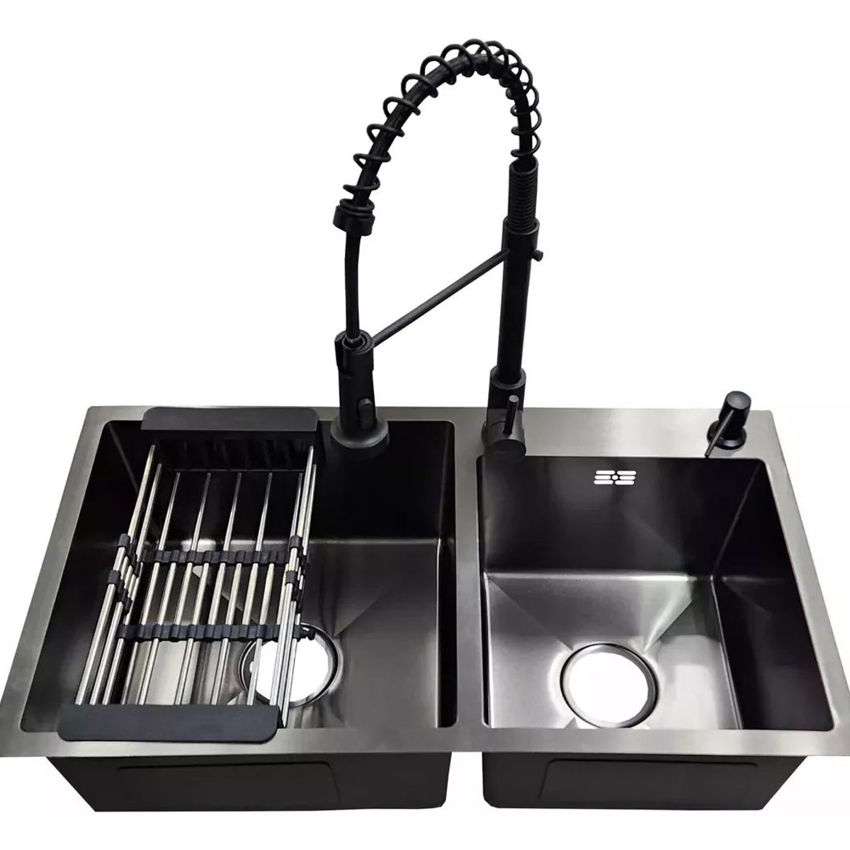 KUANGYE - Combo Lavaplato Empotrado 78x43cm Acero Inoxidable Lavavaso