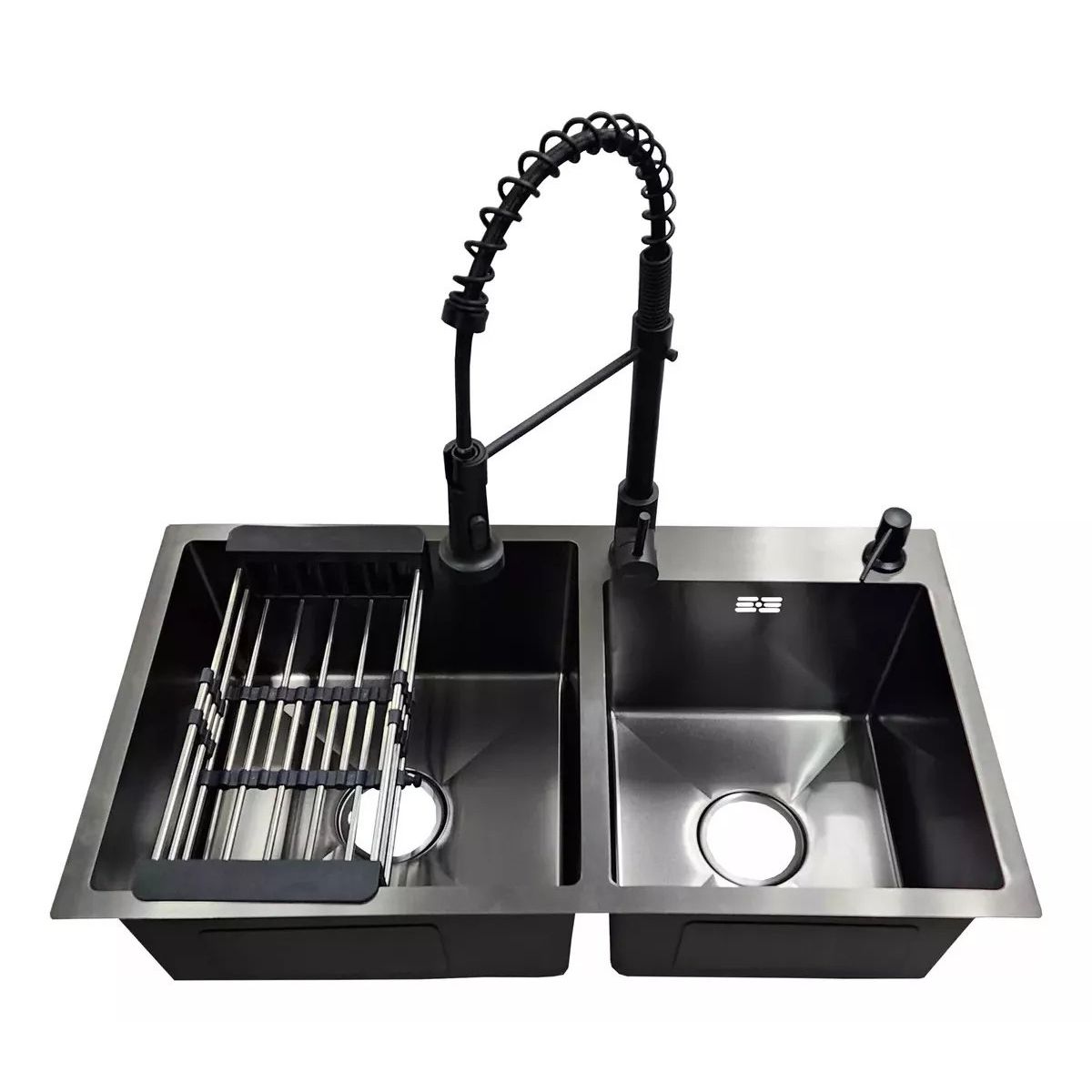 KUANGYE - Combo Lavaplato Empotrado 78x43cm Acero Inoxidable Lavavaso