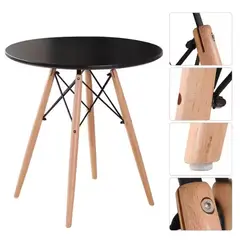 GENERICO - Mesa de comedor 80x80 cm Negra