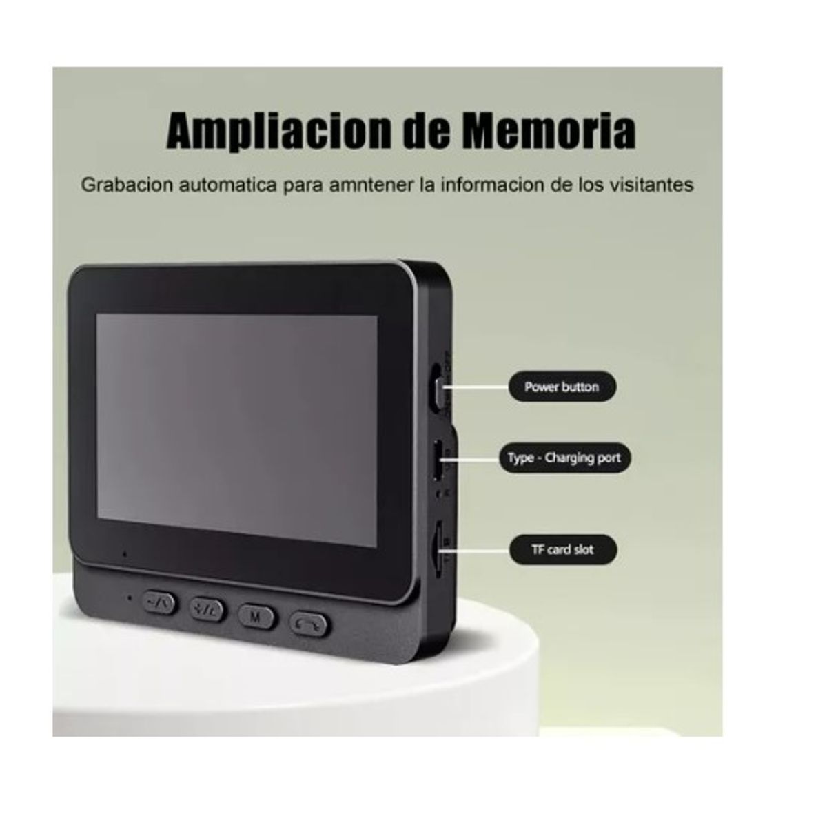 OFERTABKN - Citofono Timbre Camara Inalambrico Con Pantalla 4.3 Lcd