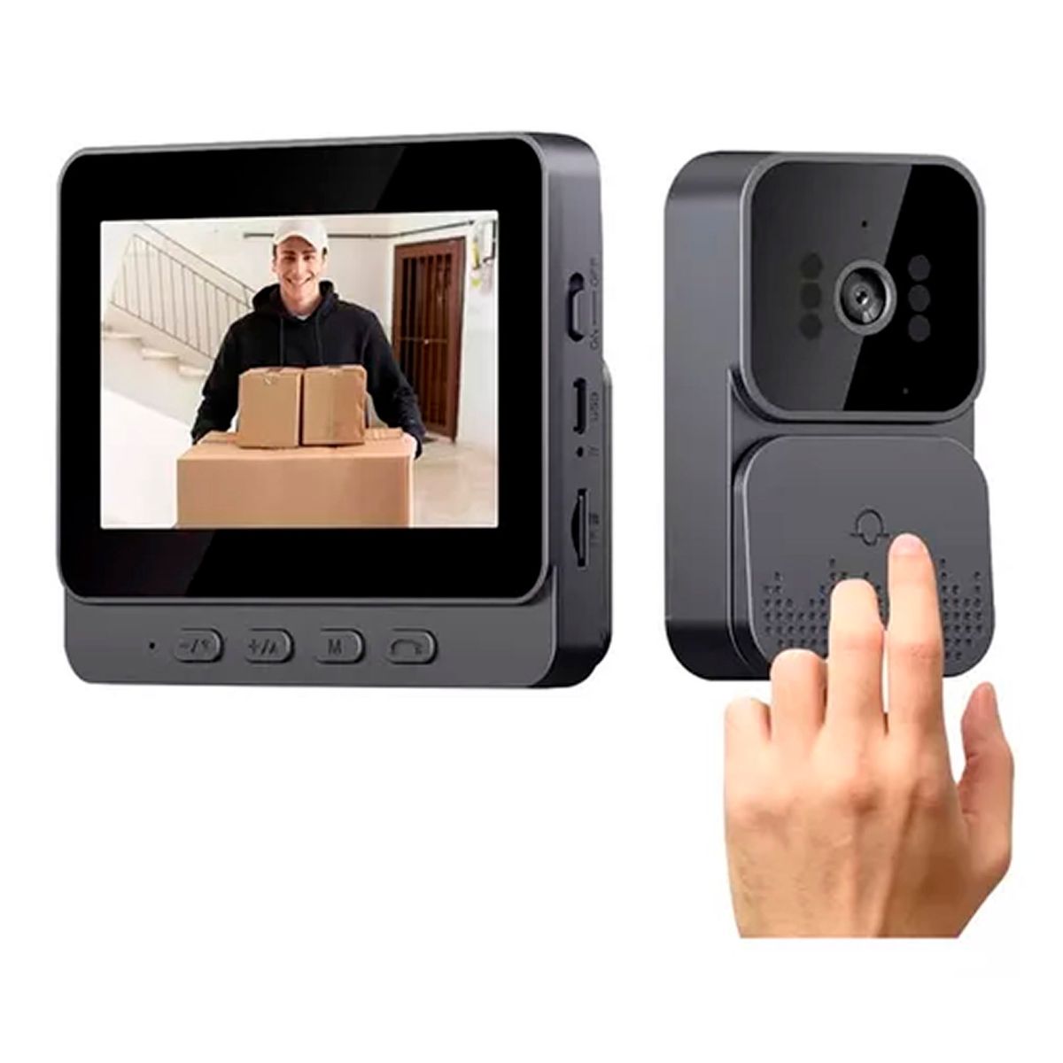 OFERTABKN - Citofono Timbre Camara Inalambrico Con Pantalla 4.3 Lcd