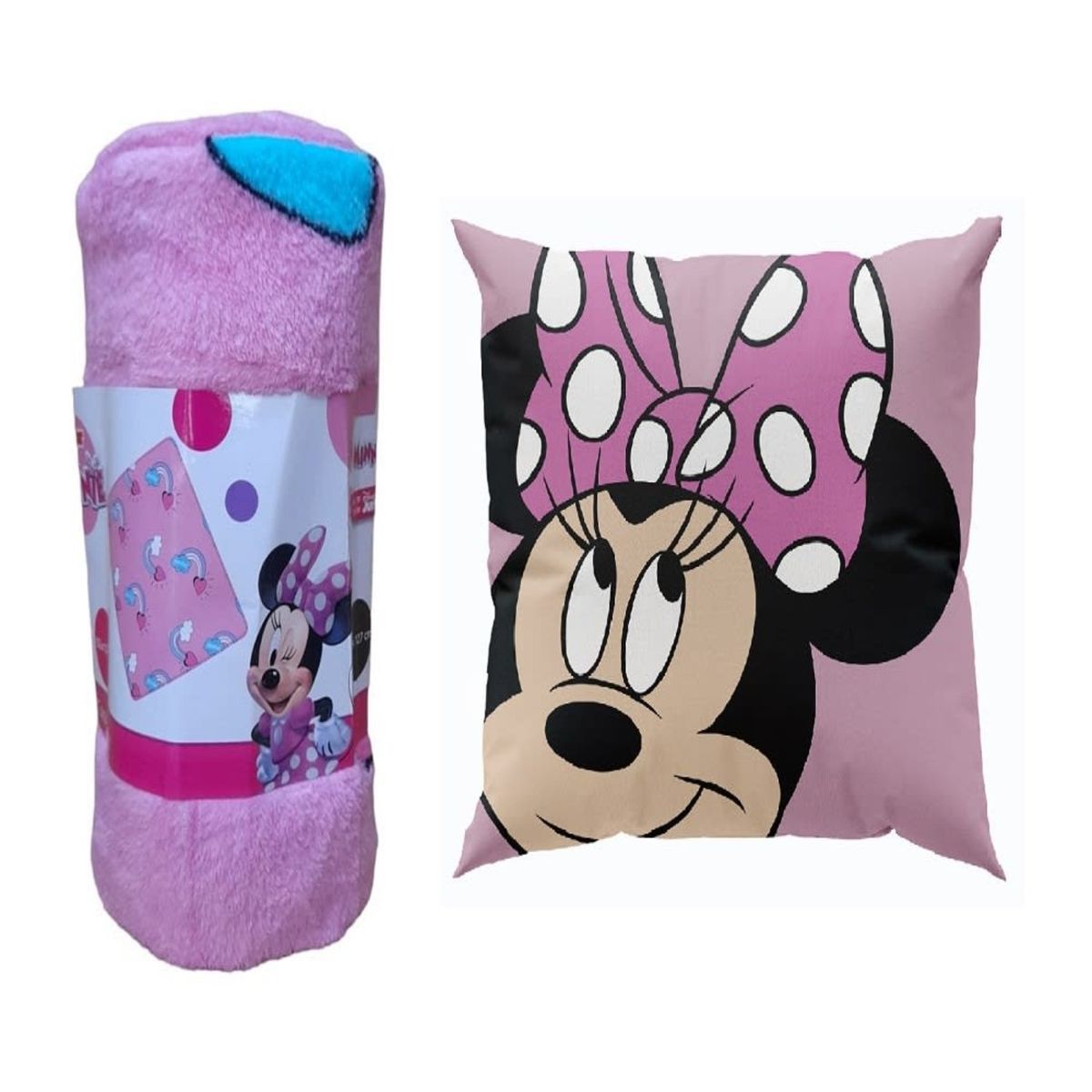 GENERICO - Pack Manta Infantil + Cojín Niña Diseño Animado 19o1