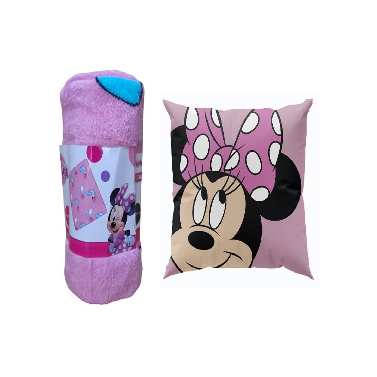 GENERICO - Pack Manta Infantil + Cojín Niña Diseño Animado 19o1