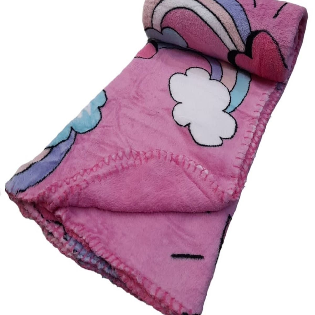 GENERICO - Pack Manta Infantil + Cojín Niña Diseño Animado 19o1