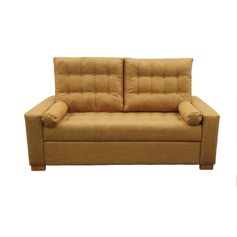 DKORA - SOFA CAMA LIRIO MOSTAZA 3 CUERPOS