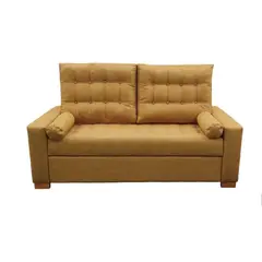 DKORA - SOFA CAMA LIRIO MOSTAZA 3 CUERPOS