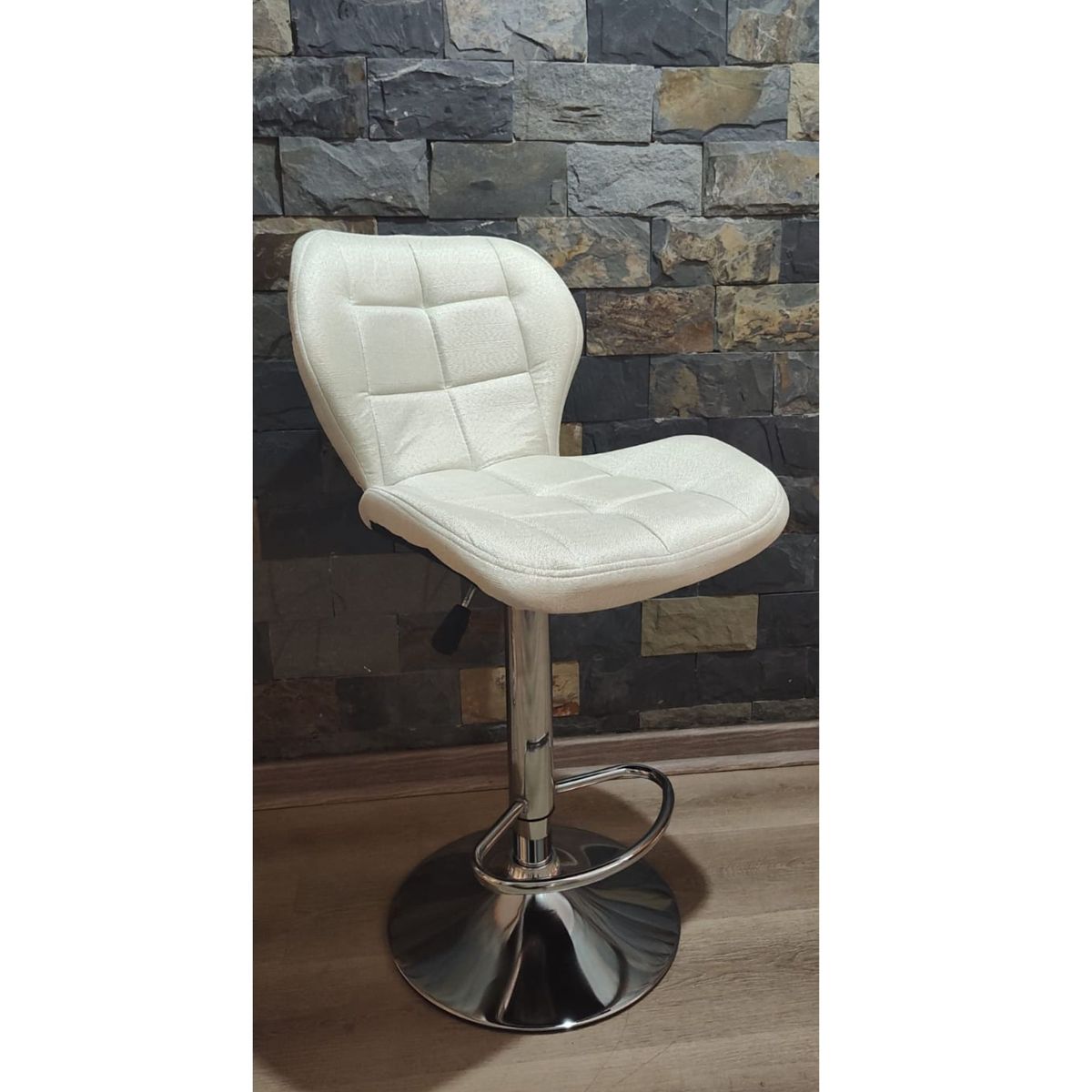GENERICO - Piso Bar Taburete Giratorio altura ajustable Aviador Marfil