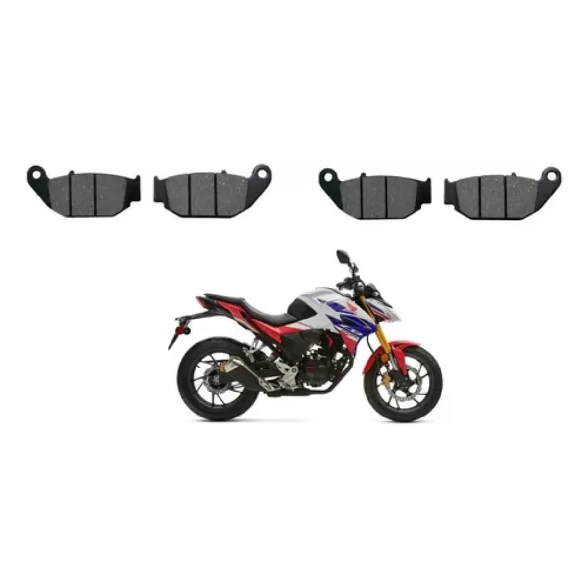 GENERICO - Pastillas Delanteras + Traseras Honda Cb190r