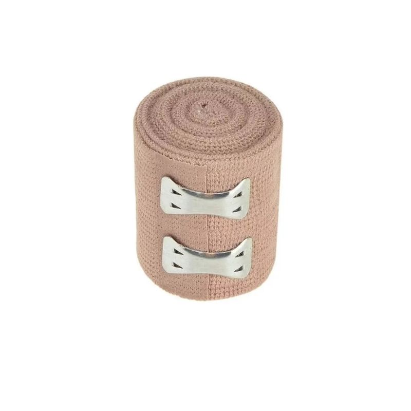 GENERICO - Venda Elástica 7.5 Cm X 4.5 Mt + 2 Gancho Sujetador Unidad