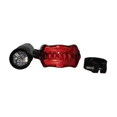 GENERICO - Jgo 2 Luces Led Bicicicleta / Rojo Y Blanco Con Pila