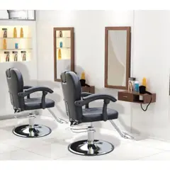 GENERICO - Sillón De Peluquería Reclinable Giratorio Ecocuero Venecia