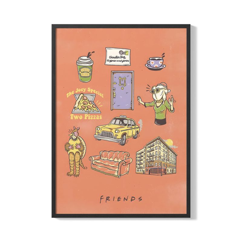 CREANGO - CUADRO POSTER FRIENDS 33X43 DISEÑO 3