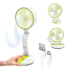 GENERICO - Ventilador Portátil Recargable Plegable - Blancoverde
