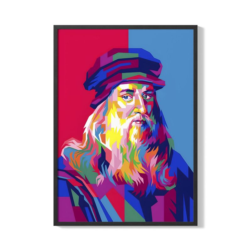 CREANGO - CUADRO POSTER LEONARDO DA VINCI POP ART 33X43