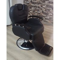 Silla de Peluqueria Barberia Aviador Reclinable Giratoria Ecocuero