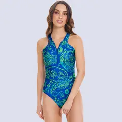 CHAMELA - TRAJE DE BAÑO REVERSIBLE GREEN BLUE CONTROL ABDOMEN 42695