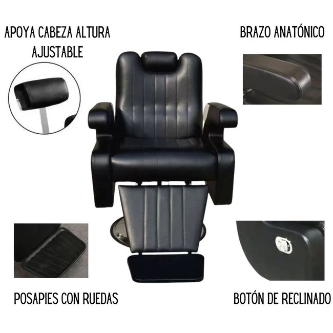 GENERICO - Sillón De Peluquería Reclinable Atlanta