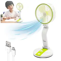 GENERICO - Ventilador Recargable Usb Portátil Blancoverde