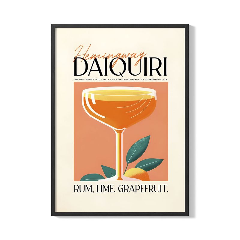CREANGO - CUADRO POSTER DAIQUIRI COCTEL 33X43