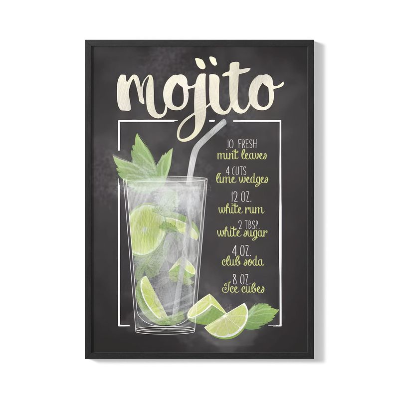 CREANGO - CUADRO POSTER MOJITO COCTEL 33X43