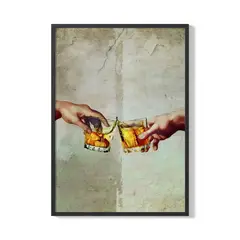 CREANGO - CUADRO POSTER LA CREACION DE ADAM WHISKY 33X43