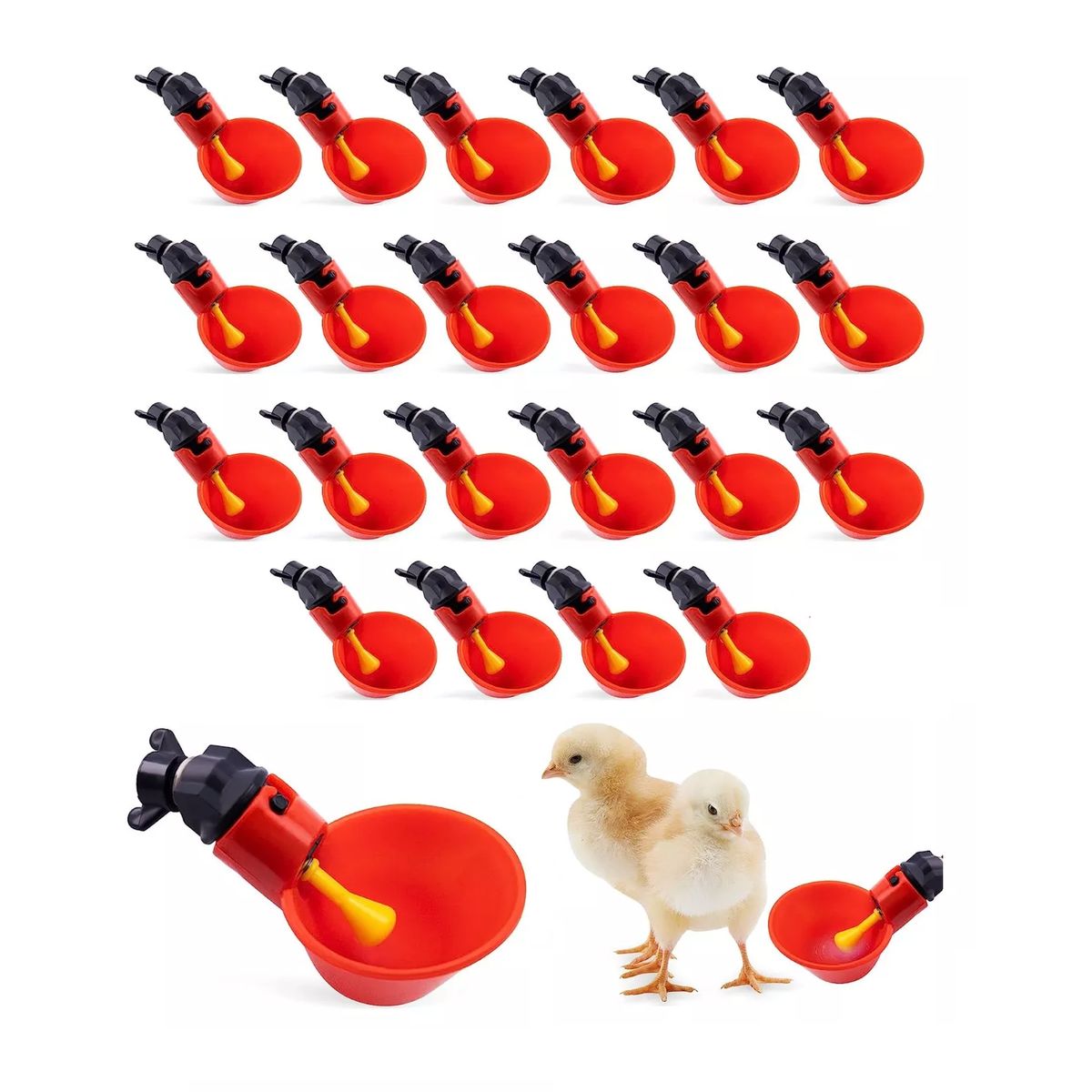 ATURE - Bebedero Automático Para Codorniz Pollo Gallo 24 Uds