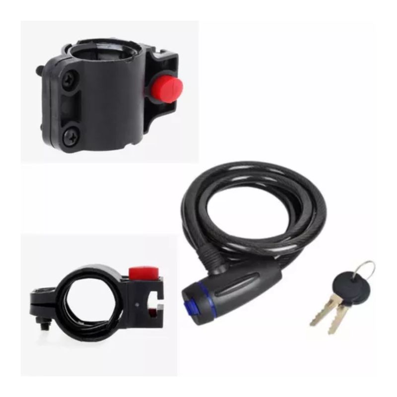 GENERICO - Candado Para Bicicleta Con 2 Llaves +soporte De Bloqueo