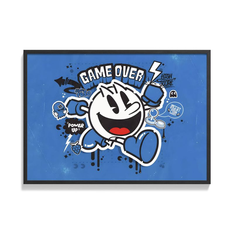 CREANGO - CUADRO POSTER PACMAN VIDEO JUEGO 33X43 DISEÑO 1