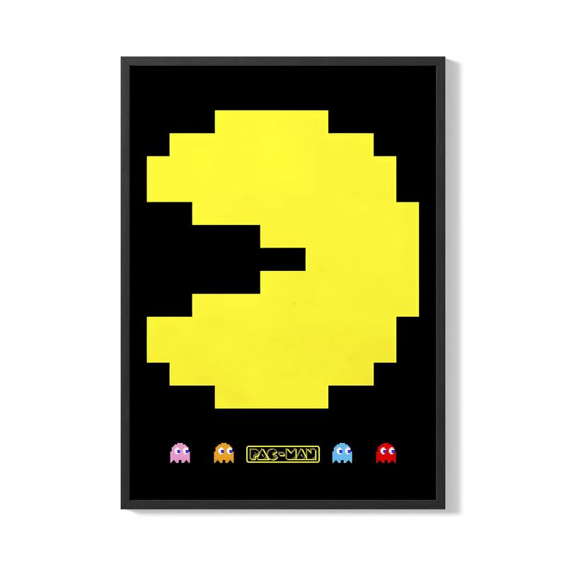 CREANGO - CUADRO POSTER PACMAN VIDEO JUEGO 33X43 DISEÑO 2