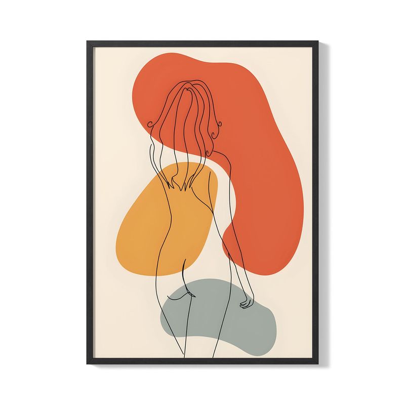 CREANGO - CUADRO POSTER SILUETA DE CUERPO MUJER 33X43