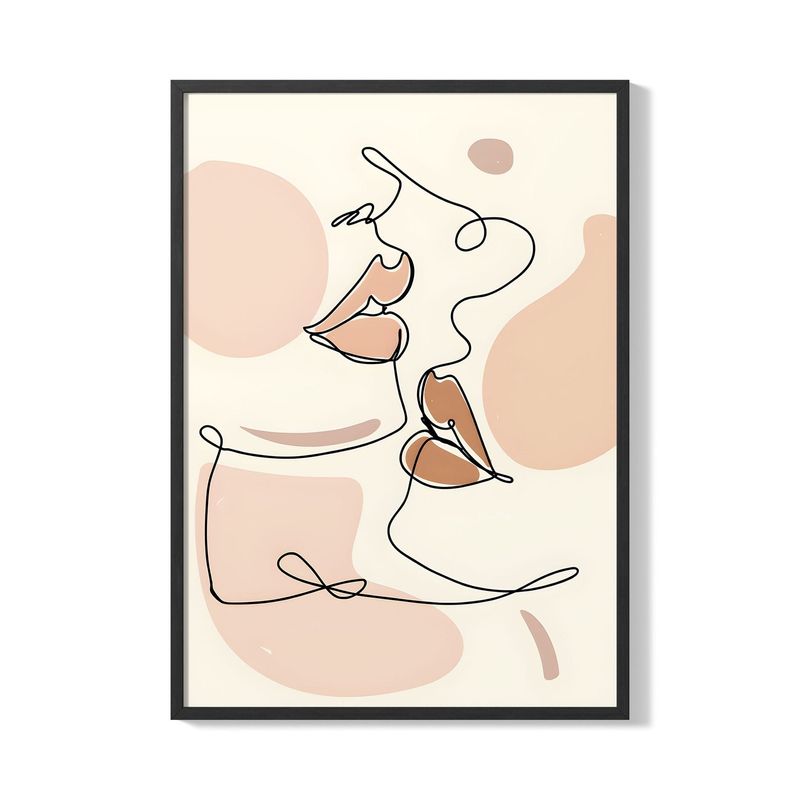 CREANGO - CUADRO POSTER SILUETA DE LABIOS 33X43