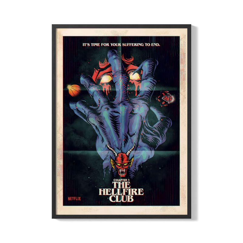 CREANGO - CUADRO POSTER STRANGER THING CLUB HELLFIRE 33X43