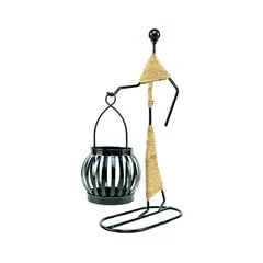 SOLEIO - Candelabro Metálico Porta Velas Nórdico Hombre