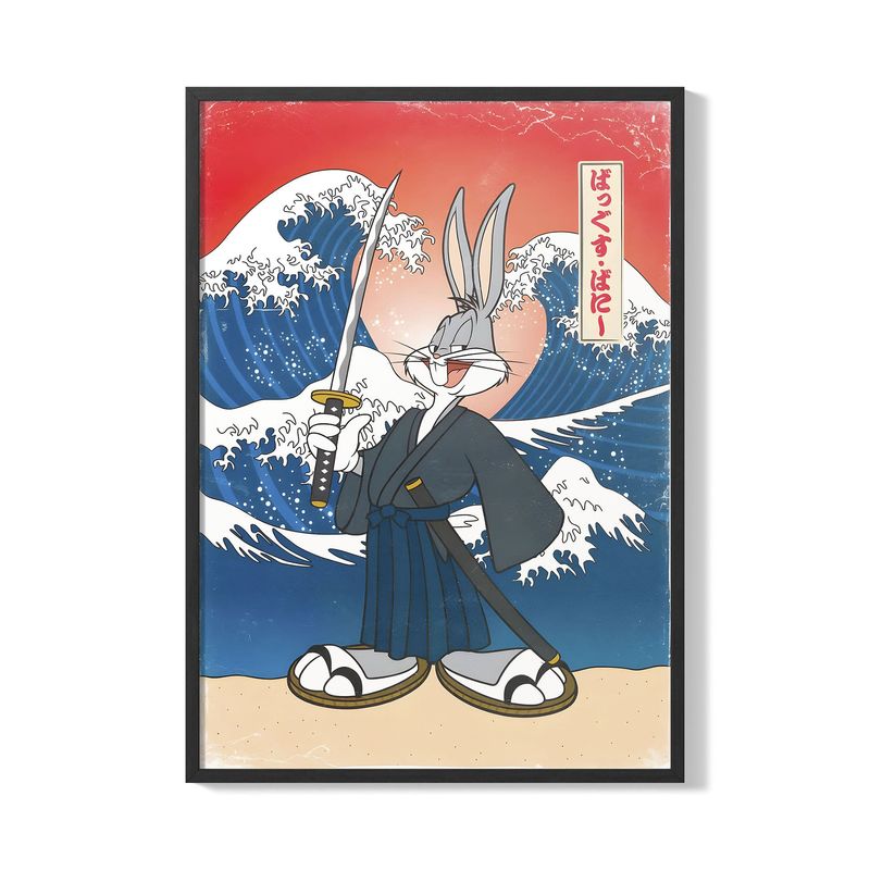 CREANGO - CUADRO POSTER BUGS BUNNY KANAGAWA 33X43