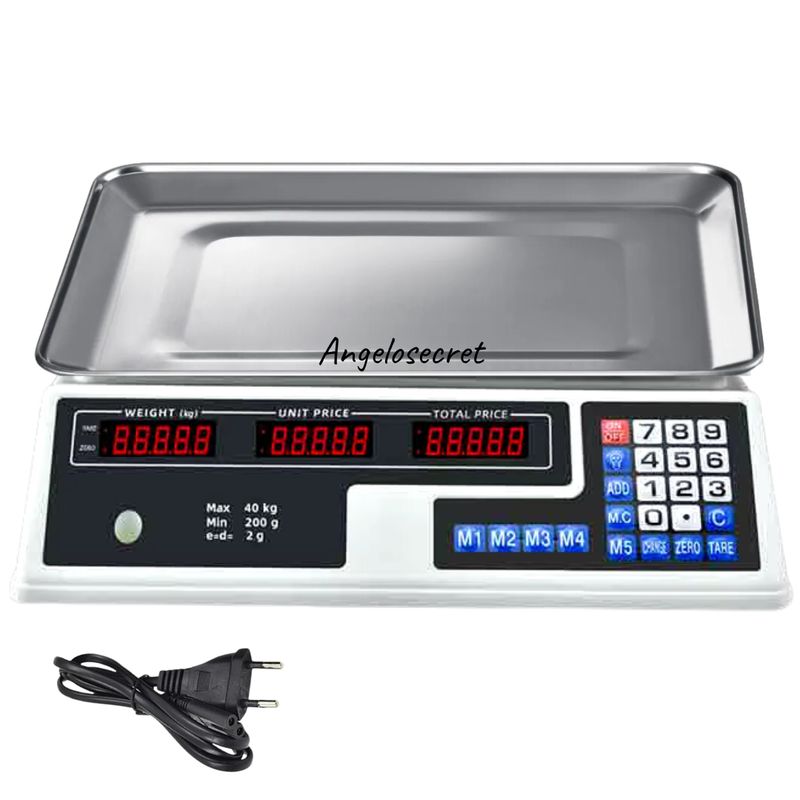 GENERICO - Balanza Pesa Digital 40kg Sobremesa