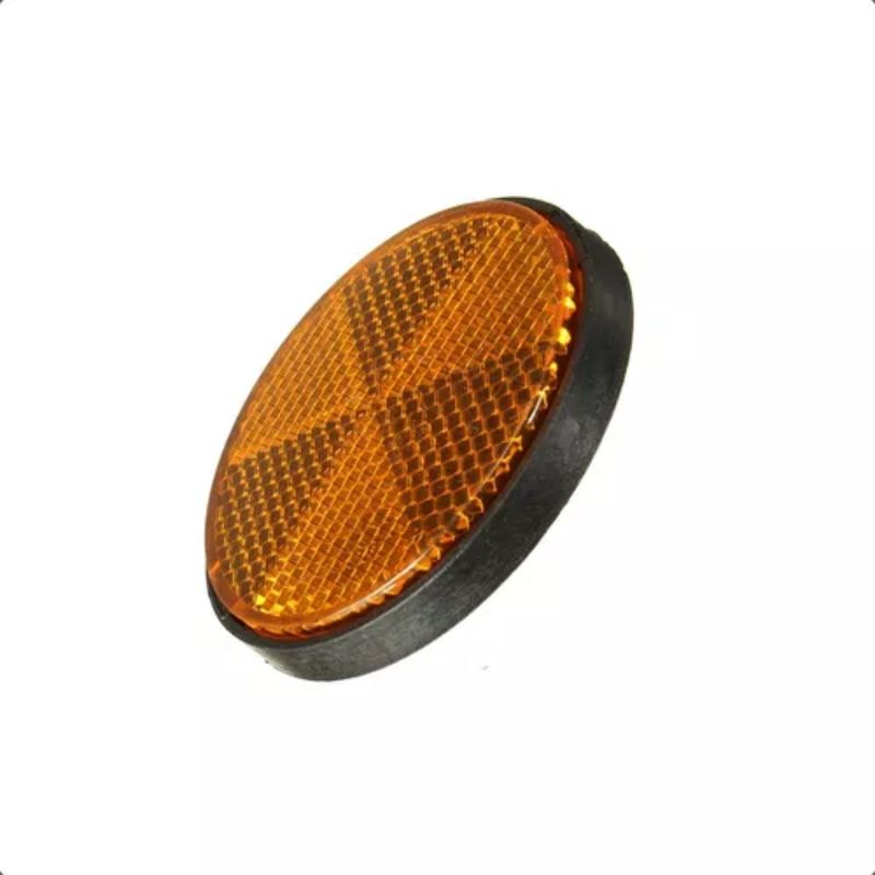 GENERICO - Reflectantes Para Moto Redondos Reglamentarios Ambar