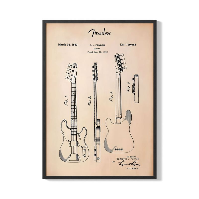 CREANGO - CUADRO POSTER GUITARRA 33X43
