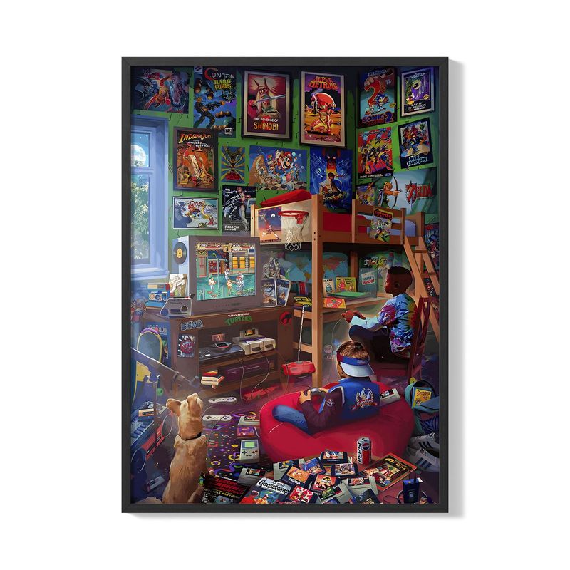CREANGO - CUADRO POSTER VIDEOJUEGOS RETROS 33X43 DISEÑO 1