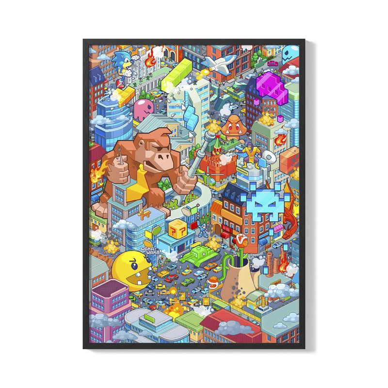 CREANGO - CUADRO POSTER VIDEOJUEGOS RETROS 33X43 DISEÑO 2