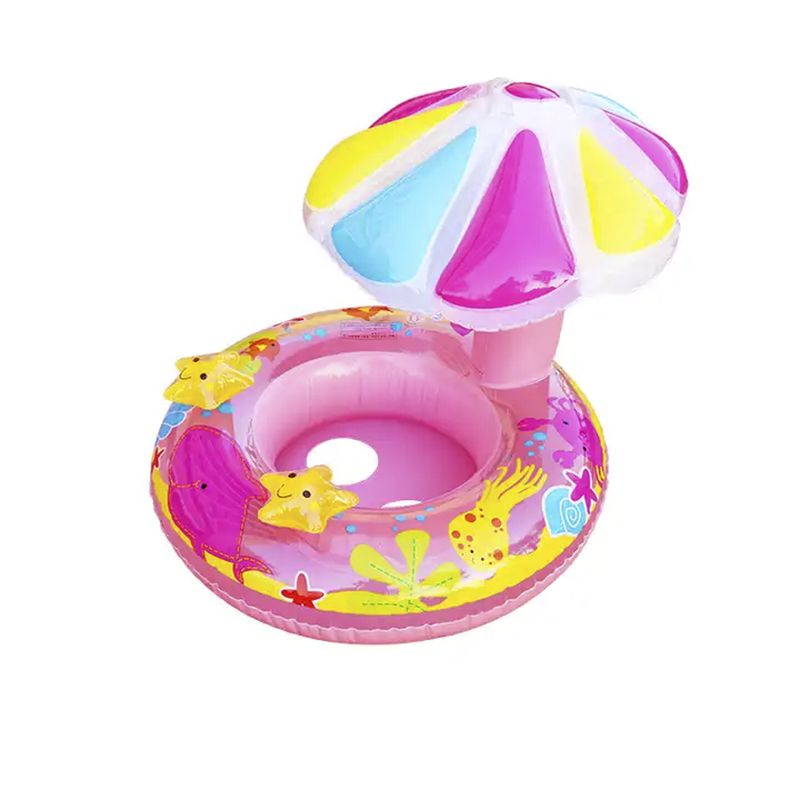 GENERICO - Flotador De Piscina Con Sombrilla Para Bebes Color Rosa