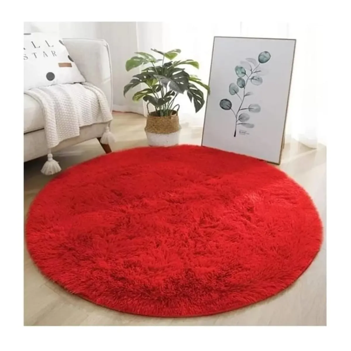 GENERICO - Alfombras Peludas Redondas 150cm