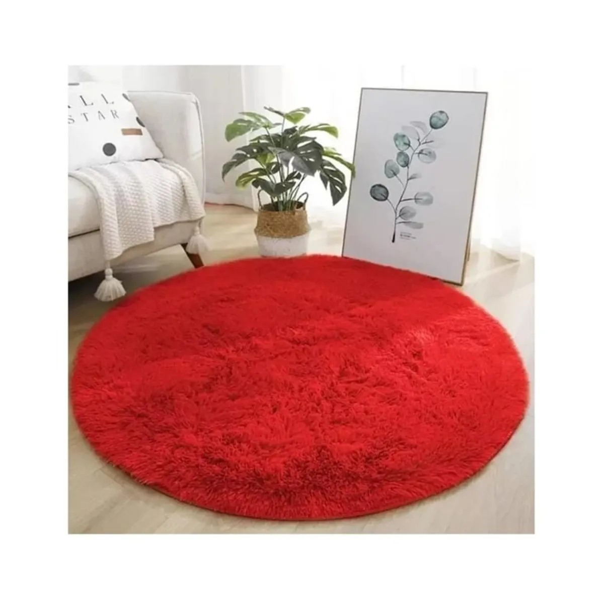 GENERICO - Alfombras Peludas Redondas 150cm